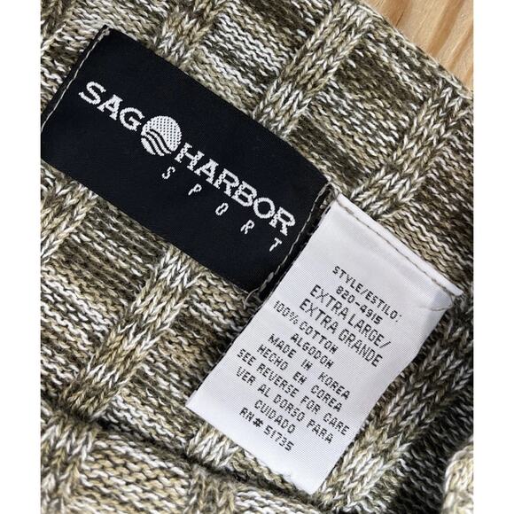 Sag Harbor Sport Green Sweater - Size XL Long Sleeve Marled - Picture 5 of 6